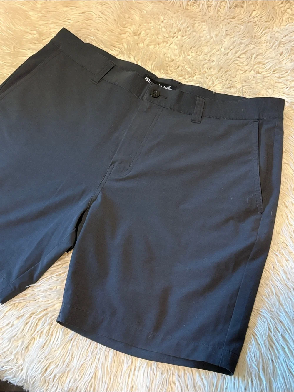 Travis Mathew Black Flat Front Performance Shorts